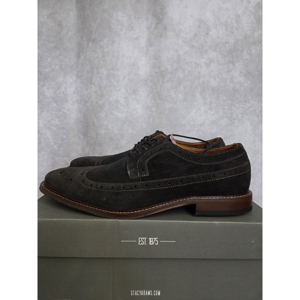 Stacy Adams‎ Marligan Men's Size 9.5 M – Dark Gray Casual Dress Shoes (#C5)